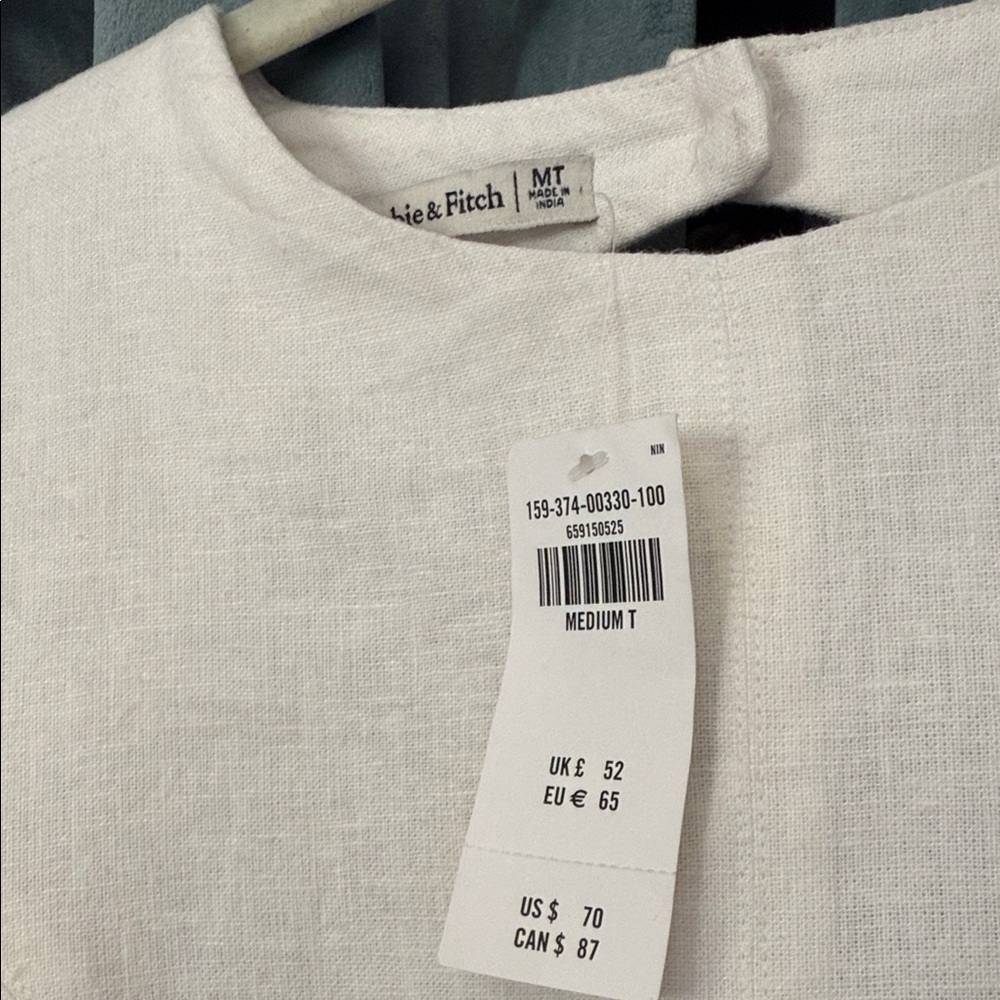 NWT GORGEOUS White Linen Open Back Dress - Picture 4 of 5